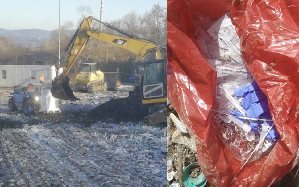 Dve šokujúce fotografie o nakladaní s odpadom na skládke v Horných Opatovciach pri Žiari nad Hronom / zdroj: Pravda o Žiari